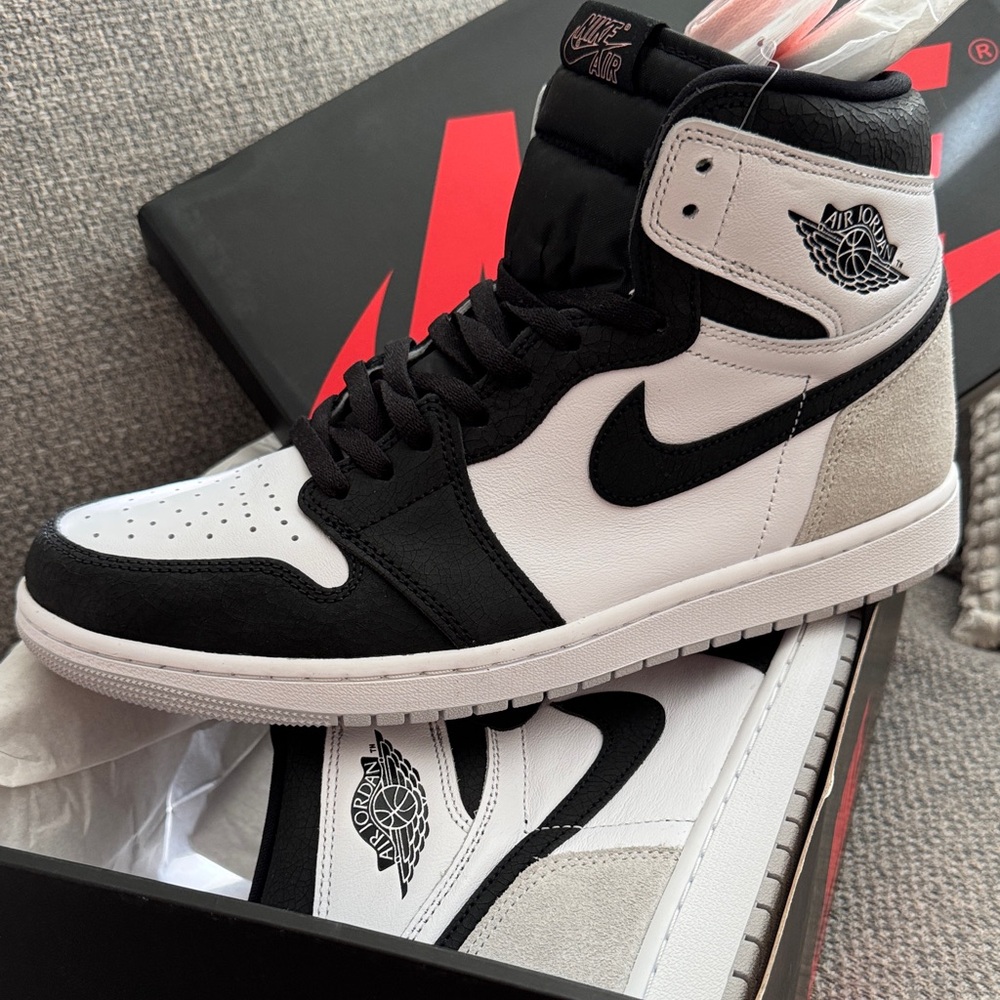 Jordan Black and White High Top Sneakers